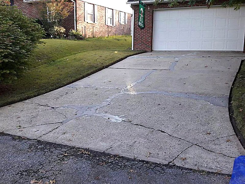 Before driveway resurfacing project