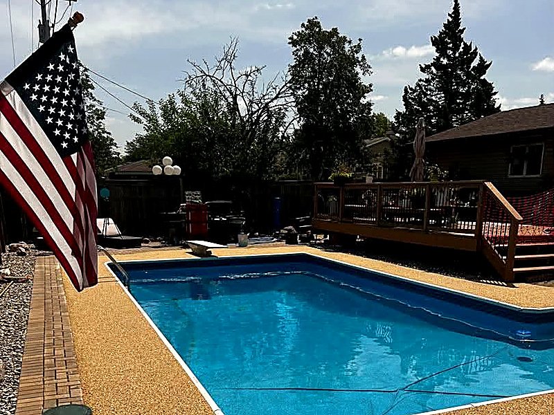 Professional Pool Deck Resurfacing by licensed contractor Van Drunen Outdoor Living